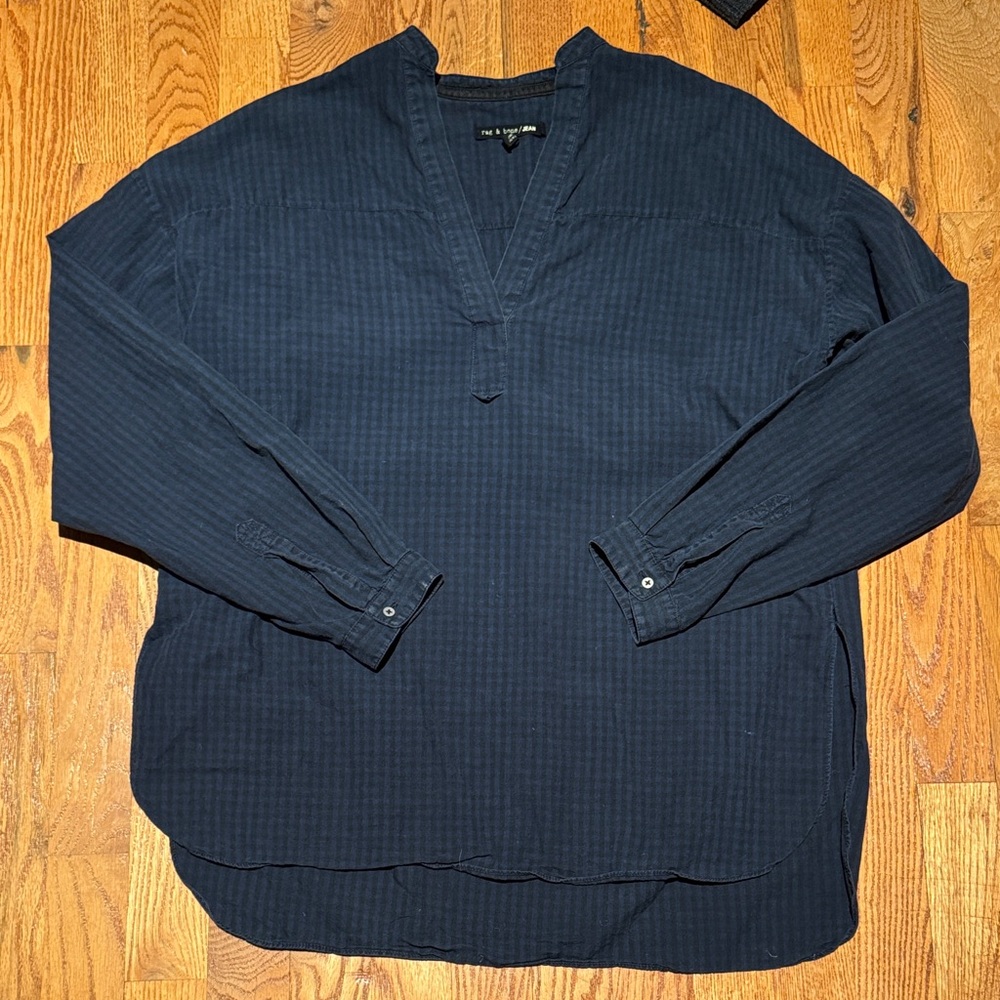 rag & bone Navy Long Sleeve Top